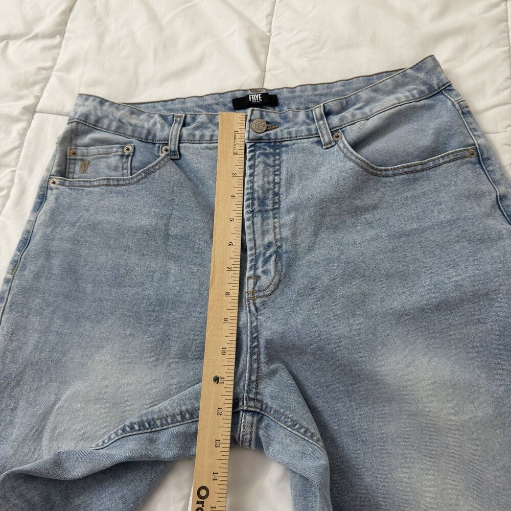 Frye Jeans Womens 30 Blue Denim High Rise Crop Straight Ankle Stretch - Picture 10 of 10